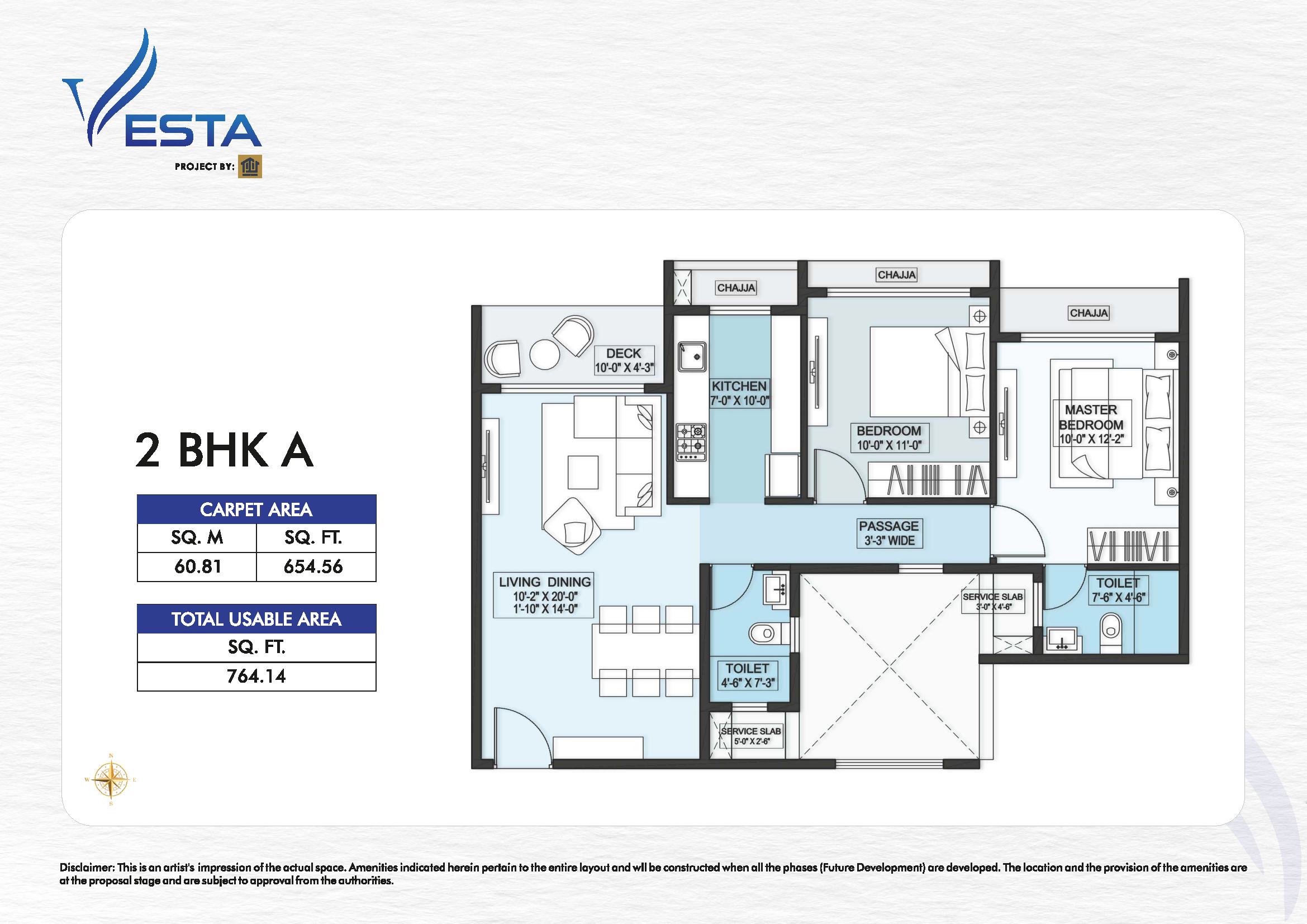 3 BHK Floor Plan La Vesta Nerul
